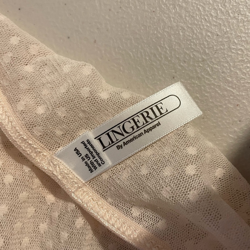 American Apparel high cut dusty pink sheer mesh  underwear - Picture 2 of 3